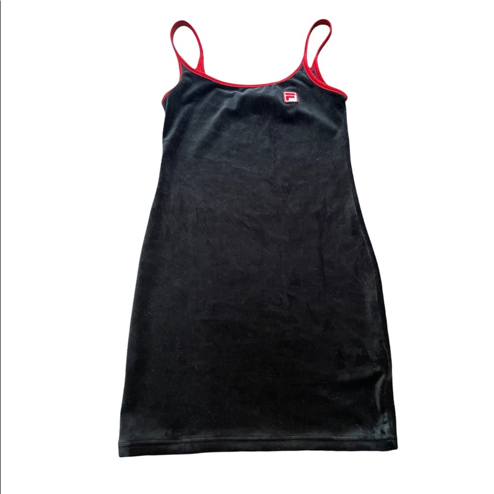 Black Velvet Fila Dress